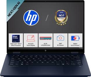 HP HP OmniBook X Flip (Previously Envy) Intel Core Ultra 7 256V - (16 GB/512 GB SSD/Windows 11 Home/8 ...