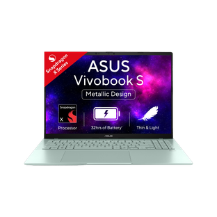 ASUS Vivobook S16 OLED (2025) with Backlit Keyboard, Metal Body*, Snapdragon X - (16 GB/512 GB SSD/Win...