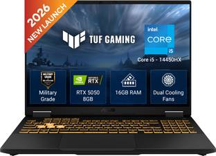 ASUS TUF Gaming F16 (2026) Intel Core i5 14th Gen 14450HX - (16 GB/512 GB SSD/Windows 11 Home/8 GB Gra...