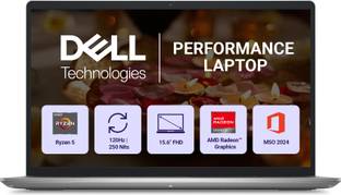 DELL 15 (Previously Inspiron) (2025) Microsoft Office Home 2024 AMD Ryzen 5 Hexa Core 7530U - (16 GB/5...