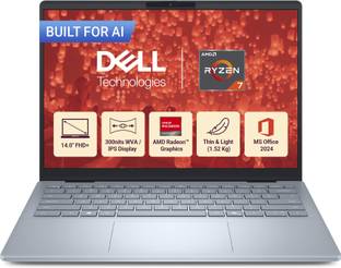 DELL 14 with Backlit Keyboard and Fingerprint Sensor AMD Ryzen AI 7 Octa Core 350 AI - (16 GB/1 TB SSD...