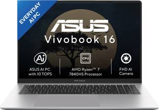 ASUS Vivobook 16 (2026) AMD Ryzen 7 7840HS - (8 GB/512 GB SSD/Windows 11 Home) X1652XA-MB033WS Thin an...