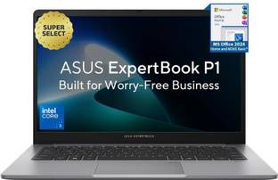 ASUS ExpertBook P1 with 1 Yr ADP (i3 14th Gen) Intel Core 3 100U - (8 GB/512 GB SSD/Windows 11 Home) P...
