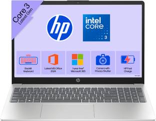 HP Intel Core 3 14th Gen 100U - (8 GB/512 GB SSD/Windows 11 Home) 15-fd1253TU Thin and Light Laptop