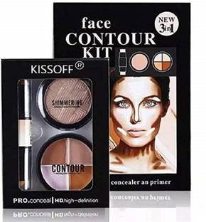 KissOff 3in1 Highlighter &2in1 Contour Maybeluckyline Kit Concealer
