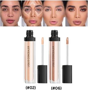 RED4 Liquid Light Weight Concealer With Full Coverage Easily Blendable 2p Concealer