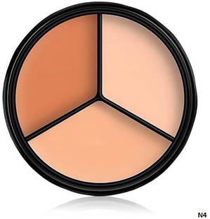 Morbee Tri-Colour Concealer Palette, Moisturising & Waterproof Long-Lasting Matte N4 Concealer