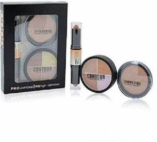 Rsentera Face 3in1 Contour Kit 23001B Concealer (Multicolor, 34 g) (3 Items in the set) Concealer