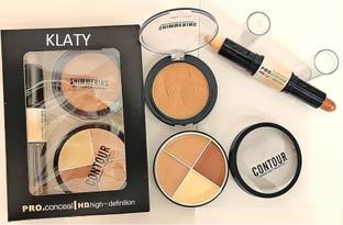 klaty Concealer Highlighter Contour Kit (3 Items in the set) Concealer (Multicolor) Concealer