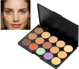 MYEONG 15 Colors Pro Contouring Full Coverage Waterproof Face Concealer Palette Concealer
