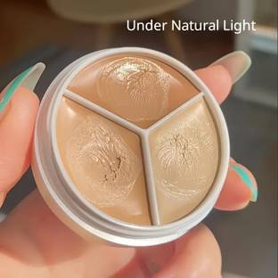 tanvi27 3-in-1 Multi-Use Concealer Palette All Skin Tone Match for Covering Blemishes Concealer