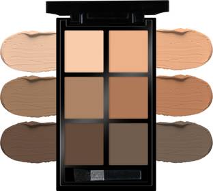 COLORS QUEEN Contour & Bronzer Palette with Brush, Matte Finish, Easy to Blend Creamy Texture Concealer