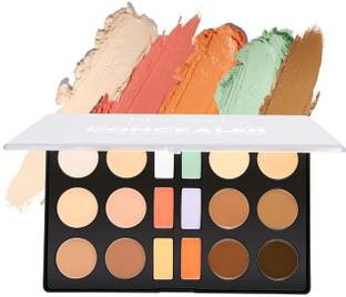 NYLI Professional 18-Color Contour Makeup Palette - Full Coverage, Long Lasting & Waterproof Concealer