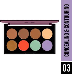 Hilary Rhoda Concealing & Contouring | 8 Shades Palette Colour Corrects with High Coverage Concealer