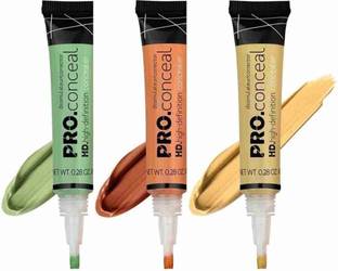 Glowsync HD pro concealer corrector makeup to conceal hide dark spot pack of 3 Concealer
