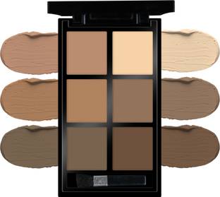 COLORS QUEEN Contour & Bronzer Palette with Brush, Matte Finish, Easy to Blend Creamy Texture Concealer
