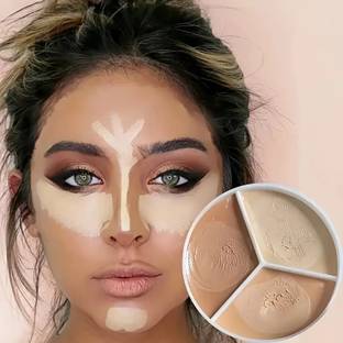 MYEONG Tri-Color Make Up Concealer Palette Concealer