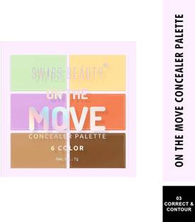 SWISS BEAUTY On the Move Full coverage Light weight Matte Concealer Color Corrector Palette Concealer