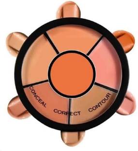 Glamway Cosmetics Pro Concealer Palette Waterproof With Full Coverage 6-IN-1 Warms Shades 02 Concealer