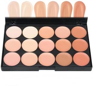 feelhigh 15 Cream Concealer Foundation Color Corrector Makeup Palette Concealer