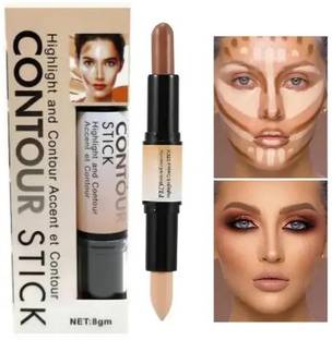 SKINPLUS Face Makeup Highlighter And Concealer Contour Stick 2 in 1 Contour Stick Concealer
