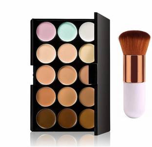 HUDA QUEEN 15 Shade Concealer Kit with Correctors & Face Makeup Brush Concealer