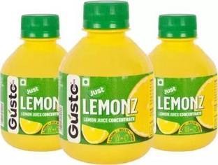 Gustofoods Lemon Juice Concentrate Equivalent To 60 Lemons Pocket Bottle Hassle Free
