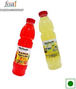 SHRINATH AYURVED Orange & Lemon Squash I Tangy Juicy Orange Juice with Nimbu Pani