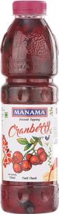 MANAMA Cranberry Fruit Crush for Desserts, Ice Creams and Shakes, 750ML