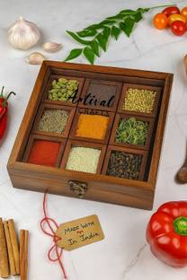 SearchForMerch Spice Set Glass, Wooden