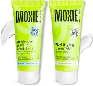MOXIE BEAUTY Wavy Vibe Setter Duo | Leave in Conditioner + Serum Gel | For Frizzy Hair