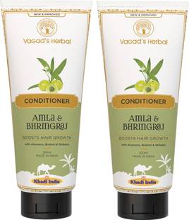 vagad's khadi Herbal Amla & Bhringraj Conditioner 200ml | Thicker & Bouncier Hair| Parabens Free | Silicon Free