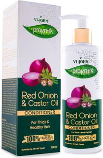 VI-JOHN PRAKRITIK Red Onion & Castor Oil Conditioner to Prevent Dry Hair, 100% Natural Bio Actives
