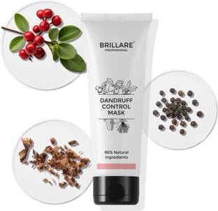 BRILLARE Dandruff Control Hair Mask For Itchy, Flaky Scalp, Wintergreen Fruit, Black Pepper Fruit, Conditioner 125 g,