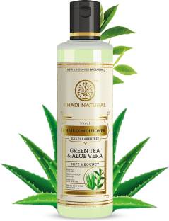 KHADI NATURAL Herbal Green Tea & Aloevera Hair Conditioner- Sls & Paraben Free