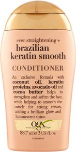 ogx Brazilian Keratin Smooth Conditioner with Coconut Oil,Paraben-Free &Sulfate-Free