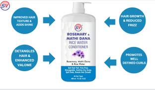 SV PROFESSIONAL Rosemary Mathi Dana Rice Water Shampoo Conditioner | Daily Use Combo