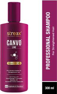 Streax Professional Professional Canvoline Shampoo With Kera Charge Complex For Straightened Hair