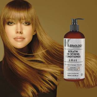 KERAOLOGY Keratin De-Stress Conditioner Strengthening,Strong & Repair Nourish Damaged Hair