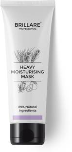 BRILLARE Heavy Moisturising Hair Mask For Dry, Frizzy Hair, Wheat Protein & Avocado Fruit, Conditioner 125 g