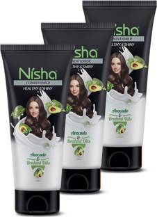 Nisha Hair Conditioner For Women Avocado Flavour Black 80 ml (Pack OF 3)