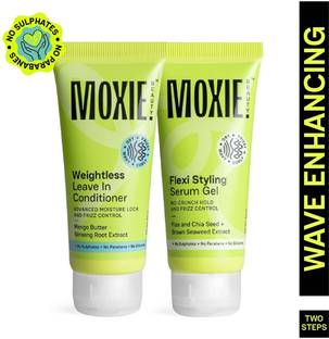 MOXIE BEAUTY Wavy Vibe Setter Travel Duo | Leave in Conditioner + Serum Gel | For Frizzy Hair