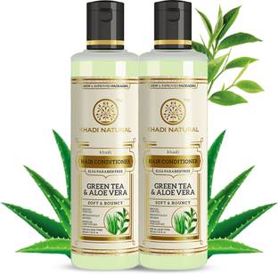 KHADI NATURAL Herbal Green Tea & Aloevera Conditioner (Pack of 2)
