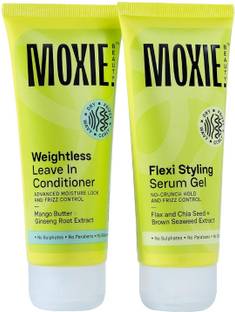 MOXIE BEAUTY Wavy Vibe Setter Duo | Leave in Conditioner + Serum Gel | For Frizzy Hair