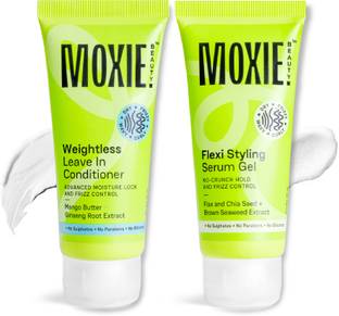 MOXIE BEAUTY Wavy Vibe Setter Travel Duo | Leave in Conditioner + Serum Gel | For Frizzy Hair