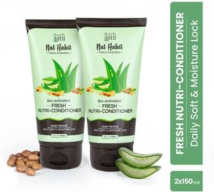 Nat Habit Natural Hydrating Conditioner For Dry & Frizzy Hair With Aloevera & Peanut