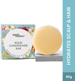 Earth Rhythm Tamanu Conditioner Bar, Promotes Hair Growth, Reduces Split Ends, Cardboard-80gm