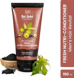 Nat Habit Conditioner For Men With Castor & Blackseed, Hair Revitalizing ,Sulphate-Free