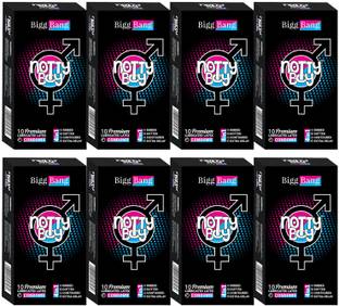 NottyBoy Ribs, Dots, OverTime 4inOne (8x10s) Condom