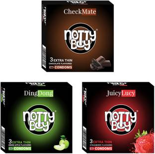 NottyBoy Fruit Flavoured Strawberry, Apple, Chocolate Condom